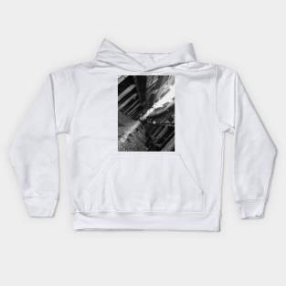 Black and White Porto Street, Porto, Portugal, Photography Kids Hoodie